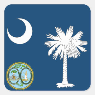 South Carolina flag Square Sticker