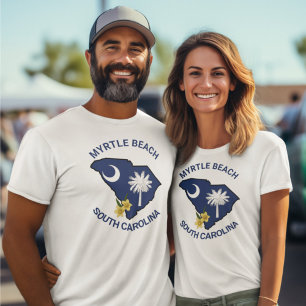 South Carolina Flag State Flower Yellow Jessamine T-Shirt