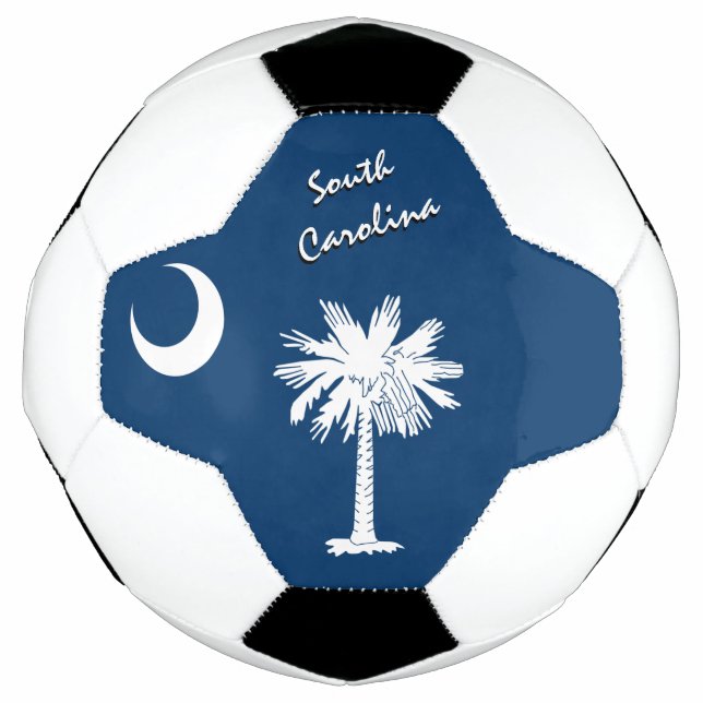 South Carolina Football & Flag / USA Sport Soccer Ball (Front)