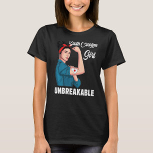 South Carolina Girl Unbreakable State Map Flag Sou T-Shirt
