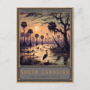 South Carolina Gothic Art Postcard