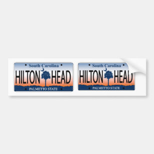 South Carolina Hilton Head Sunrise license plate Bumper Sticker