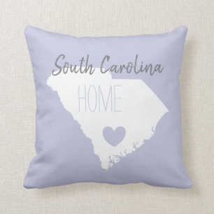 South Carolina home state map love heart Cushion
