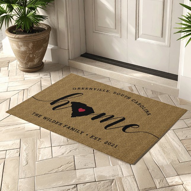 South Carolina Home State Personalised Doormat (Creator Uploaded)