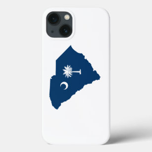 South Carolina in Blue and White iPhone 13 Case