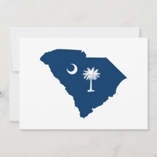 South Carolina in Blue and White Invitation