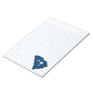 South Carolina in Blue and White Notepad