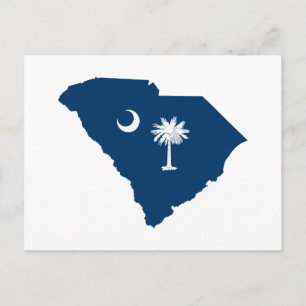South Carolina in Blue and White Postcard