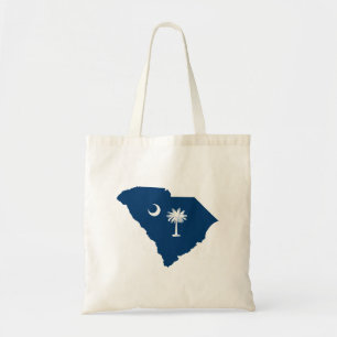 South Carolina in Blue and White Tote Bag