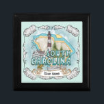 South Carolina Lighthouse Gift Box<br><div class="desc">South Carolina Lighthouse gift box by ArtMuvz Illustration. Matching Lighthouse apparel, Lighthouse t-shirts, Lighthouse gifts. Lighthouse t-shirt, christmas and birthday gifts, lighthouse collector apparel. Lighthouse gifts are a great way to show someone you care, especially if they love the ocean, the coast, or lighthouses themselves. Lighthouses are iconic symbols of...</div>