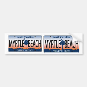 South Carolina Myrtle Beach Sunrise license plate Bumper Sticker