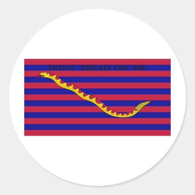 South Carolina Naval Flag during Revolutionary War Classic Round Sticker (Front)