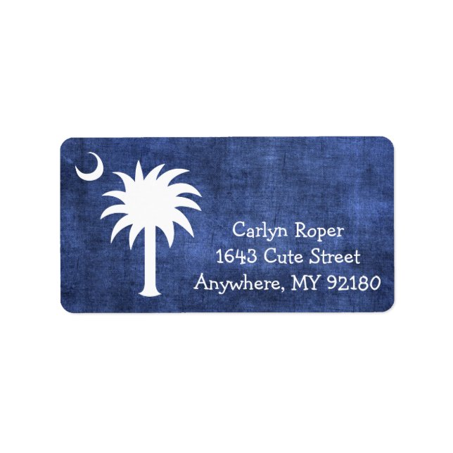 South Carolina Palmetto Denim Wash Labels (Front)