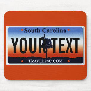 South Carolina palmetto license plate mouse pad