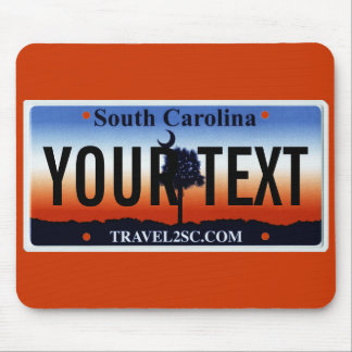 South Carolina palmetto license plate mouse pad