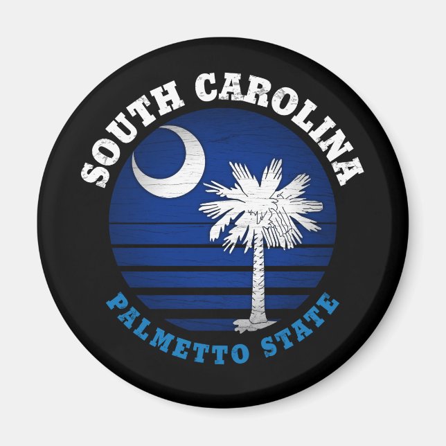 SOUTH CAROLINA PALMETTO STATE FLAG MAGNET (Front)