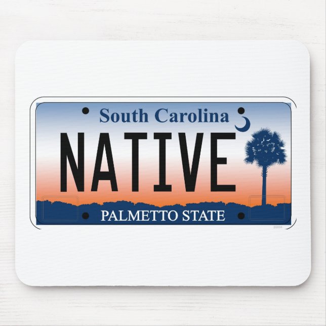 South Carolina Palmetto Sunrise License Plate Mouse Pad (Front)