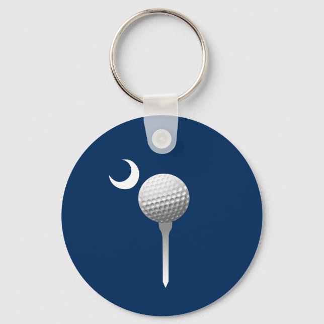 South Carolina Palmetto tree and crescent Key Ring (Front)