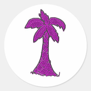 South Carolina Palmetto tree Classic Round Sticker
