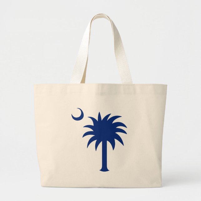 South Carolina Palmetto Tree Large Tote Bag (Front)