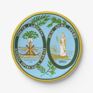 South Carolina Paper Plate