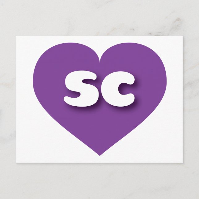 South Carolina purple heart - I love sc Postcard (Front)