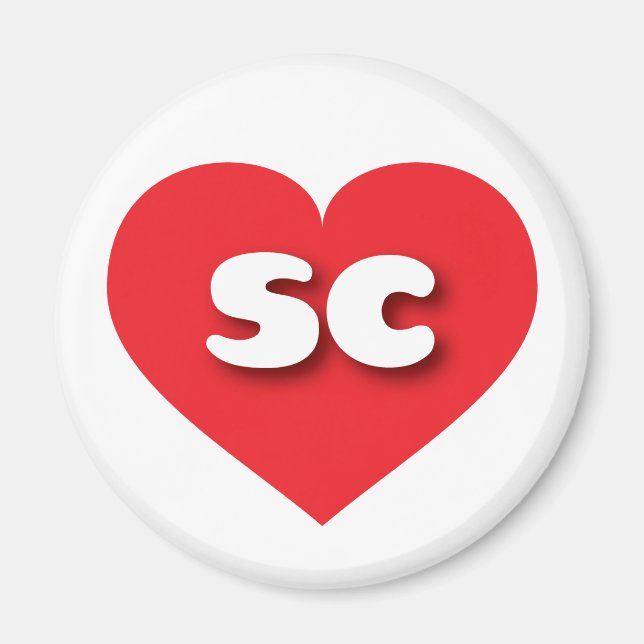 South Carolina red heart - I love sc Magnet (Front)