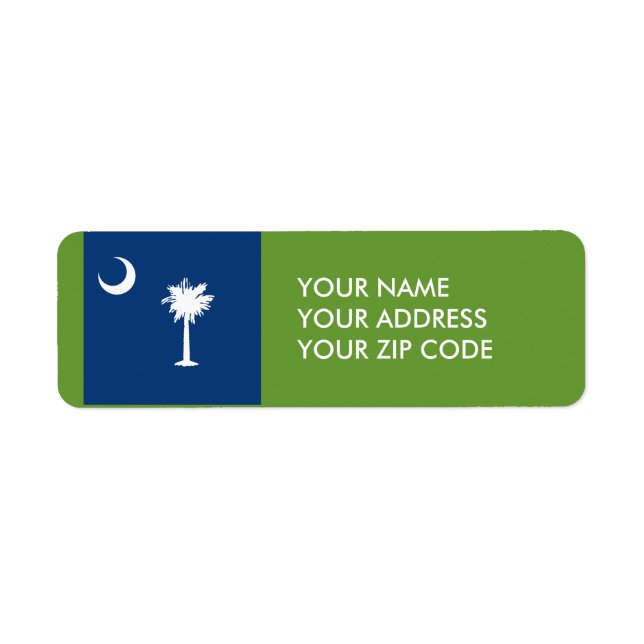 SOUTH CAROLINA RETURN ADDRESS LABEL (Front)