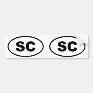 South Carolina SC oval Bumper Sticker