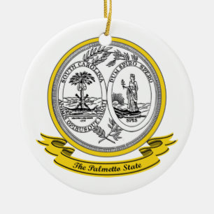 South Carolina Seal Ceramic Tree Decoration