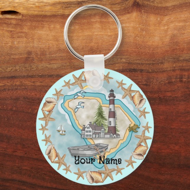 South Carolina Shells Lighthouse  keychain (Front)