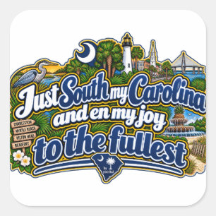 South Carolina square sticker