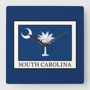South Carolina Square Wall Clock