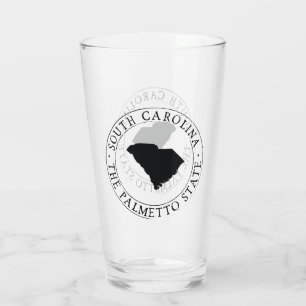 South Carolina State Drinking Glass
