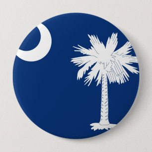 South Carolina State Flag 10 Cm Round Badge