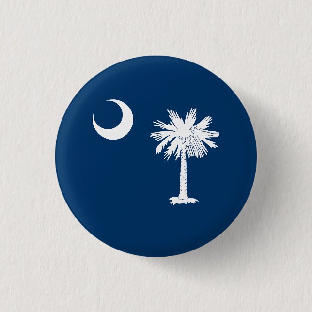 South Carolina State Flag 3 Cm Round Badge (Front)