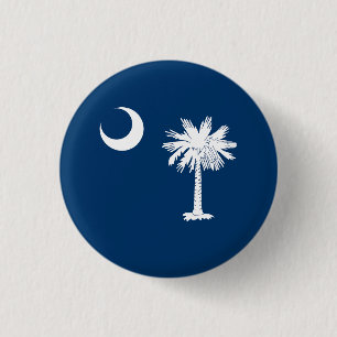 South Carolina State Flag 3 Cm Round Badge