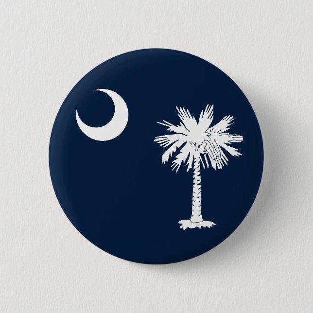 South Carolina State flag 6 Cm Round Badge (Front)