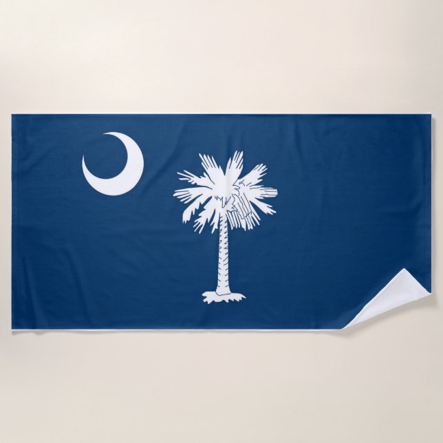 South Carolina State flag Beach Towel (Front)