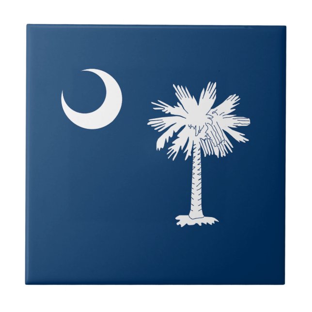 South Carolina State Flag Ceramic Tile (Front)