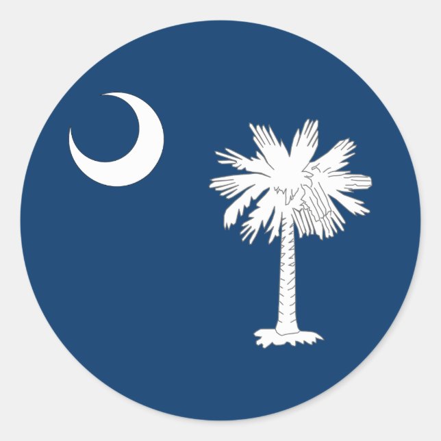 South Carolina State Flag Classic Round Sticker (Front)