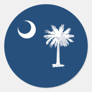 South Carolina State Flag Classic Round Sticker