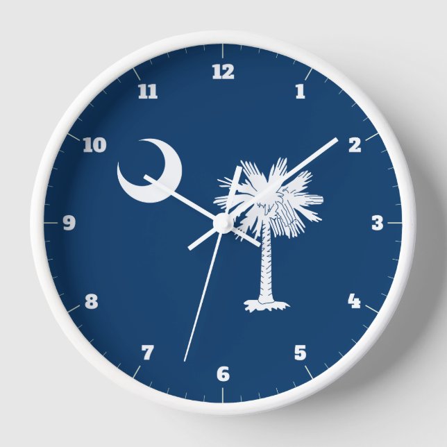 SOUTH CAROLINA STATE FLAG CLOCK (Front)