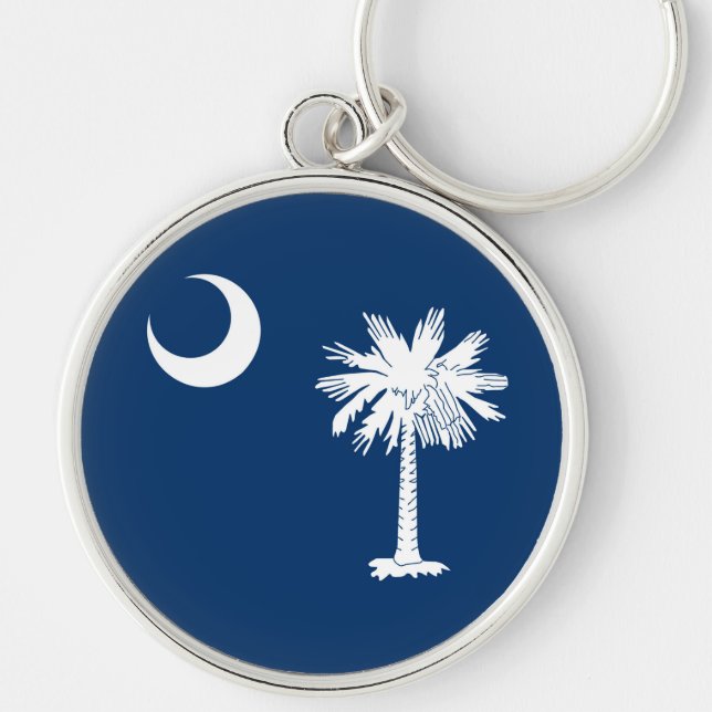 South Carolina State Flag Decor Key Ring (Front)