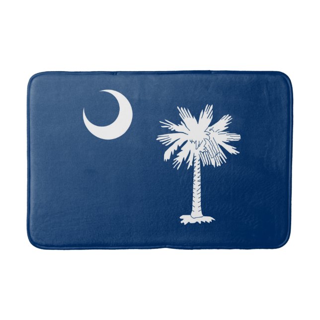 South Carolina State Flag Design Decor Bath Mat (Front)