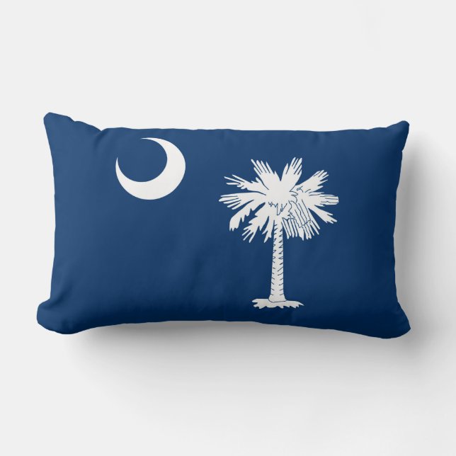 South Carolina State Flag Design Decor Lumbar Cushion (Front)