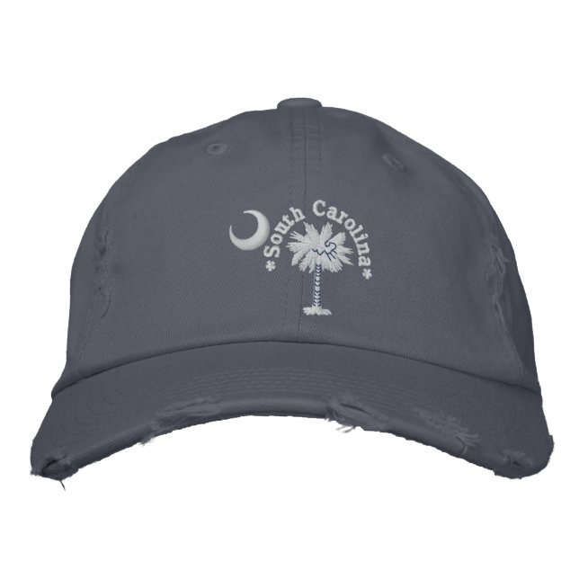 South Carolina State Flag Design Embroidered Hat (Front)