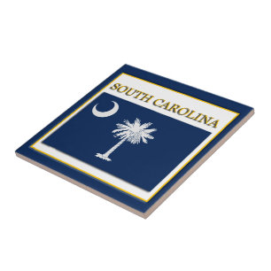 South Carolina State Flag Design Tile