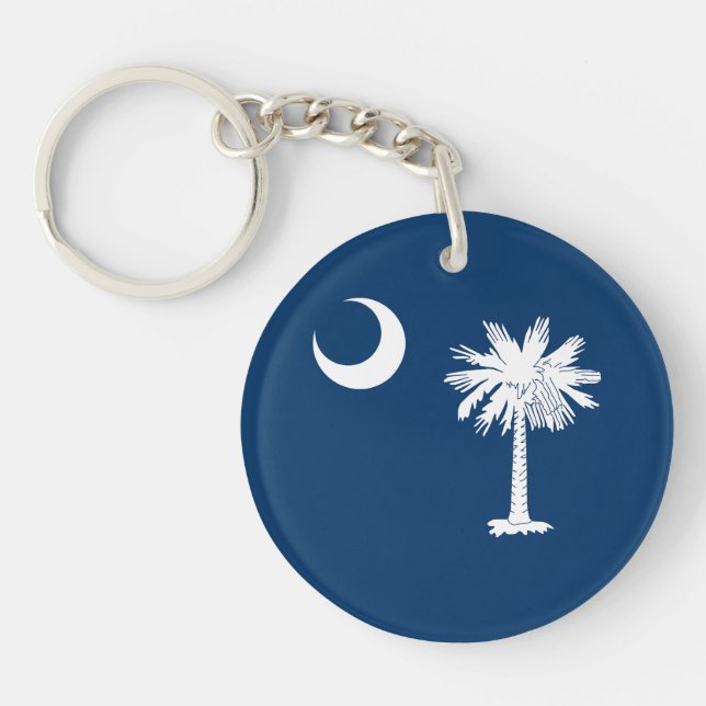 South Carolina State Flag Key Ring (Front)