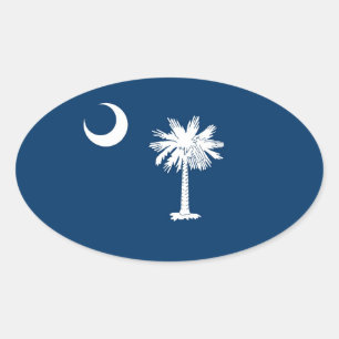 South Carolina State Flag Oval Sticker